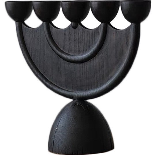 Elegant Decorative Wooden Candle Holder Set