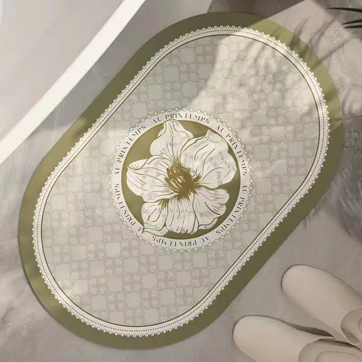 Elegant Floral Design Bath Mat Stornfield