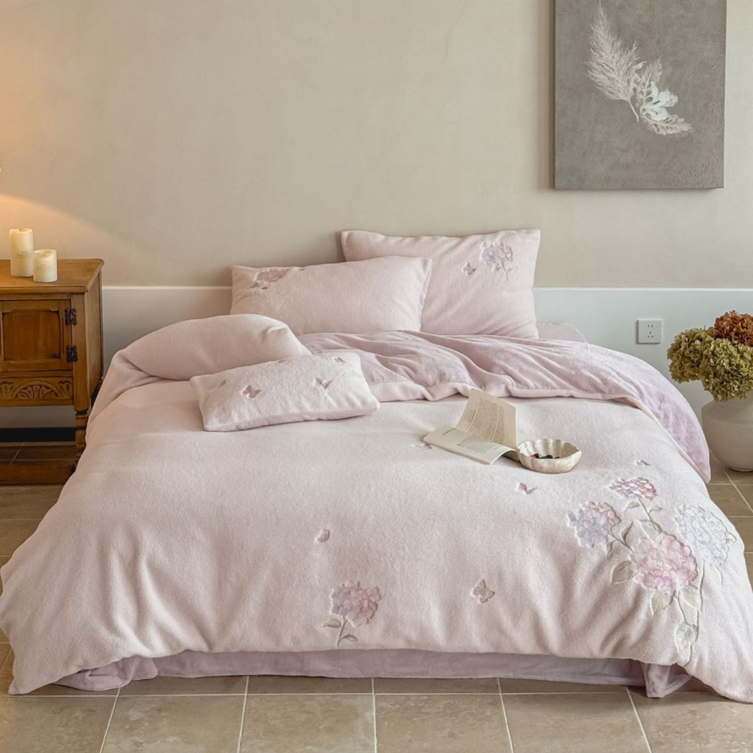 Luxury Embroidered Cotton Duvet Cover Set with Pillowcases