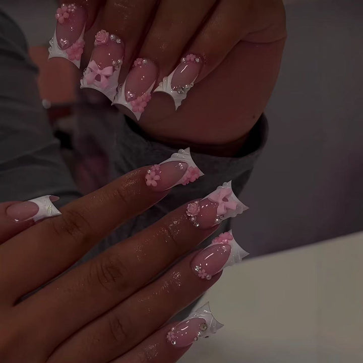 Decorative Floral Acrylic Nail Art Stornfield