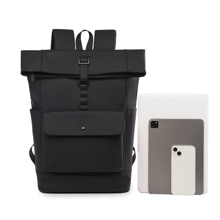 Modern roll top backpack with waterproof material and security closure Stornfield