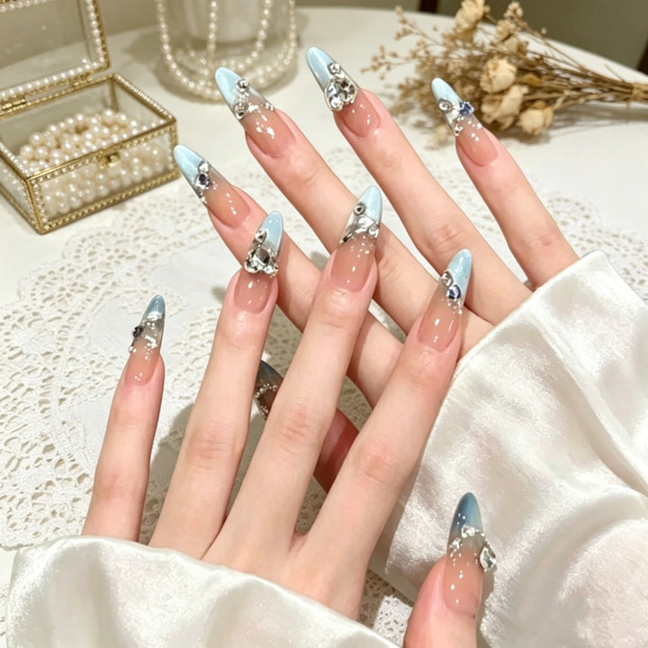 Artistic Floral Press-On Nail Set Stornfield