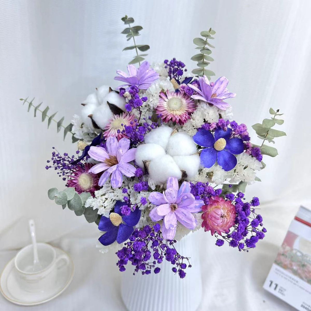 Dried Floral Cotton Arrangement