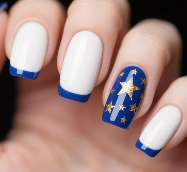 Patriotic Glitter Gel Nail Art Stornfield