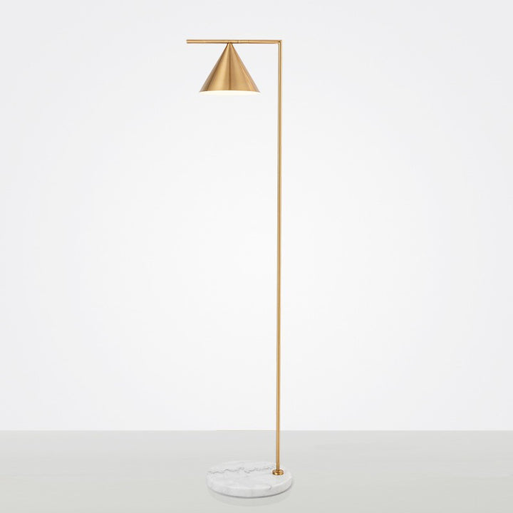 Artistic Floor Lamp with Sleek Cone Shade