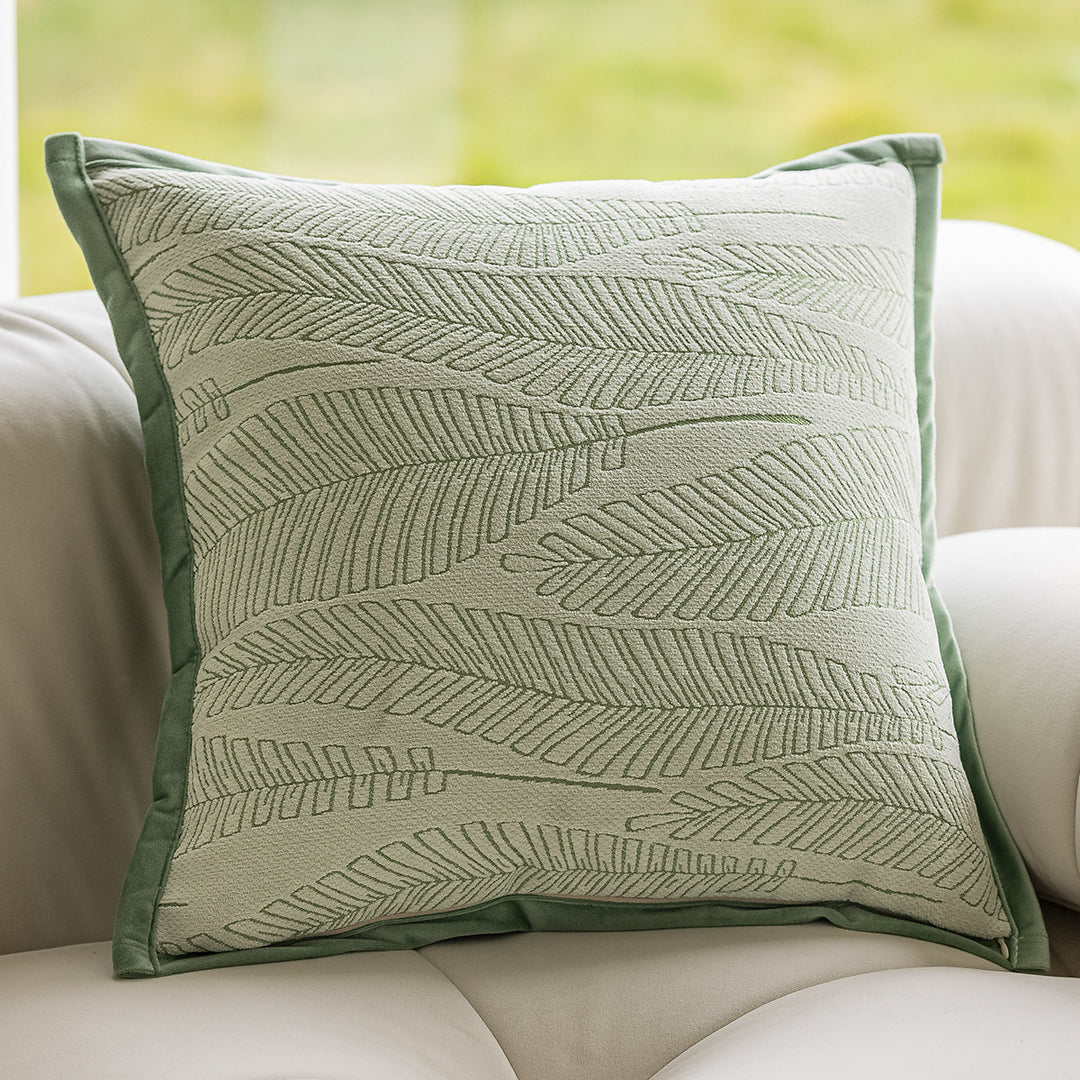 Floral decorative cushion with high-quality fabric cover
