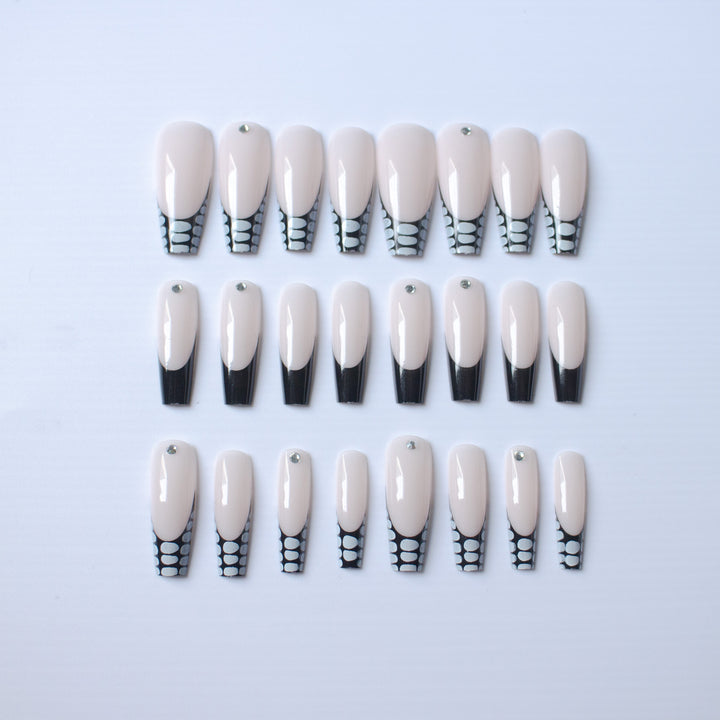 Artistic Acrylic Nail Art Kit with Elegant Dot Designs