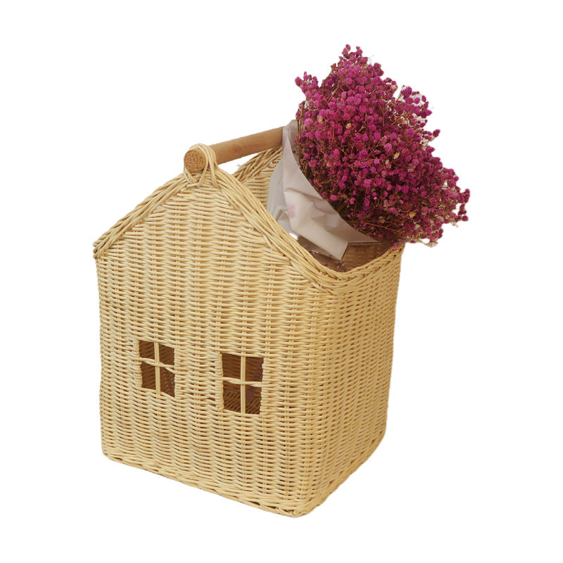 Woven House-Shaped Storage Basket Stornfield