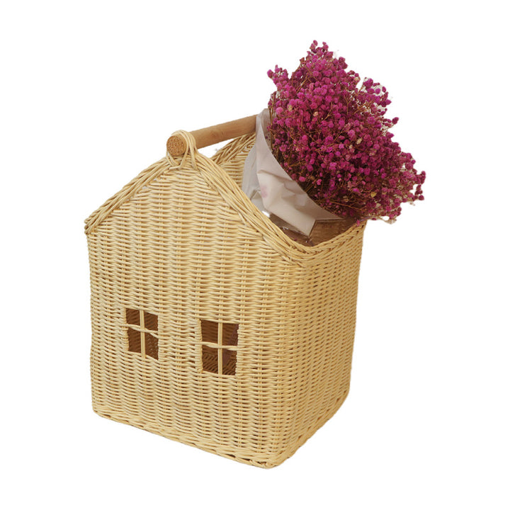 Woven House-Shaped Storage Basket Stornfield