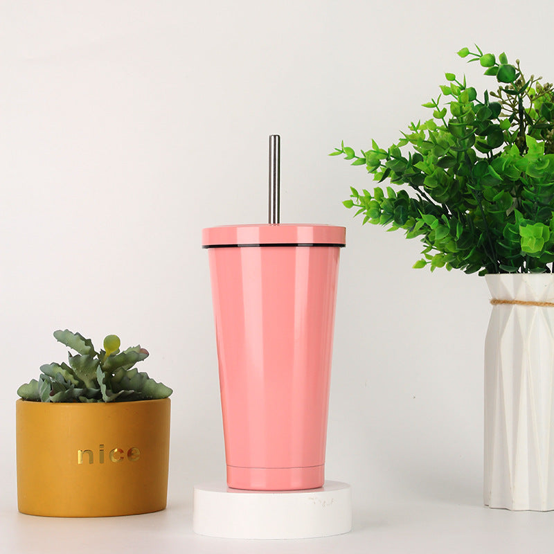 Women's stainless steel drinking cup with straw Stornfield