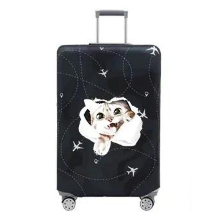 Women's hard shell suitcase with playful cat motif Stornfield