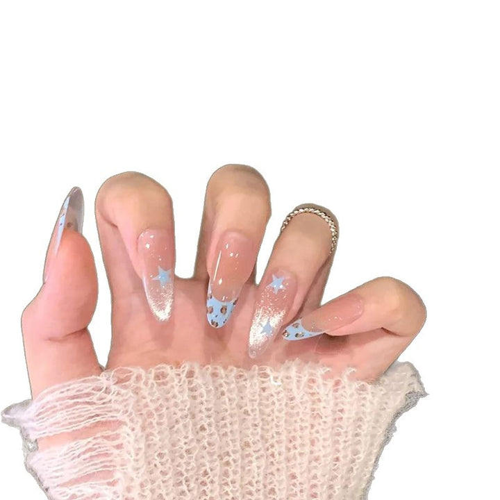 Stiletto Press-On Nail Art with Rhinestone Accents Stornfield