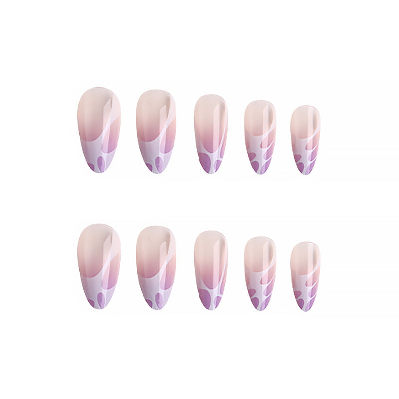 Artistic nail tips with elegant pattern Stornfield