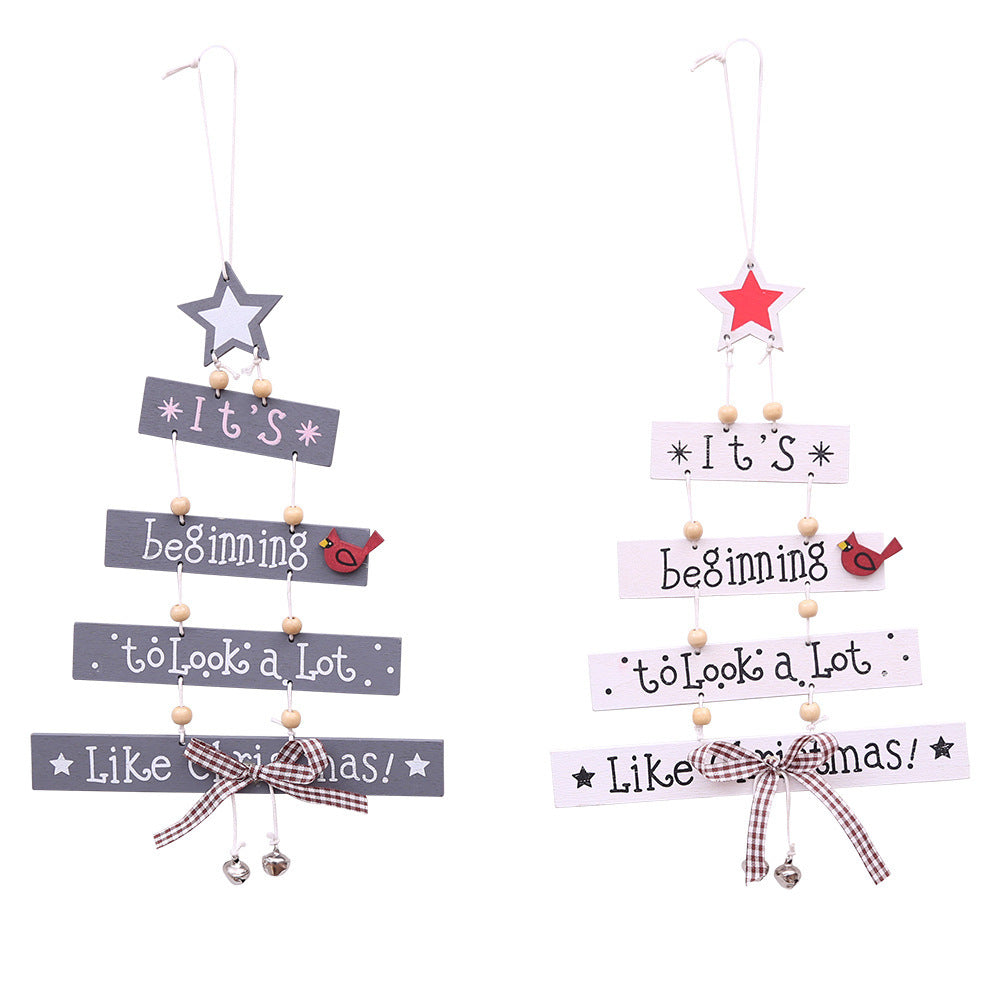 Decorative wooden sign with Christmas greeting Stornfield