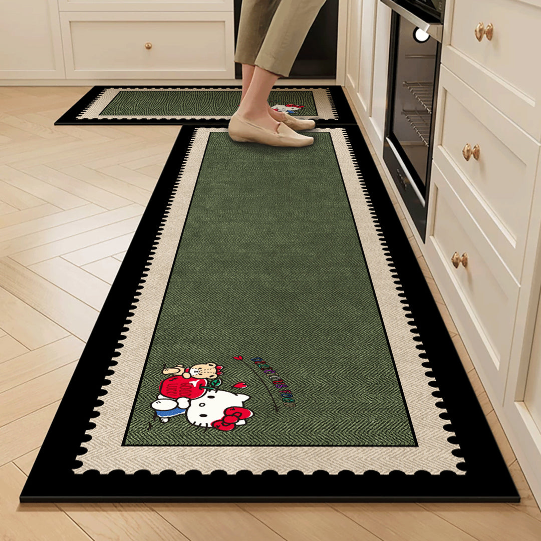 Cute Dog-Themed Kitchen Runner Mat