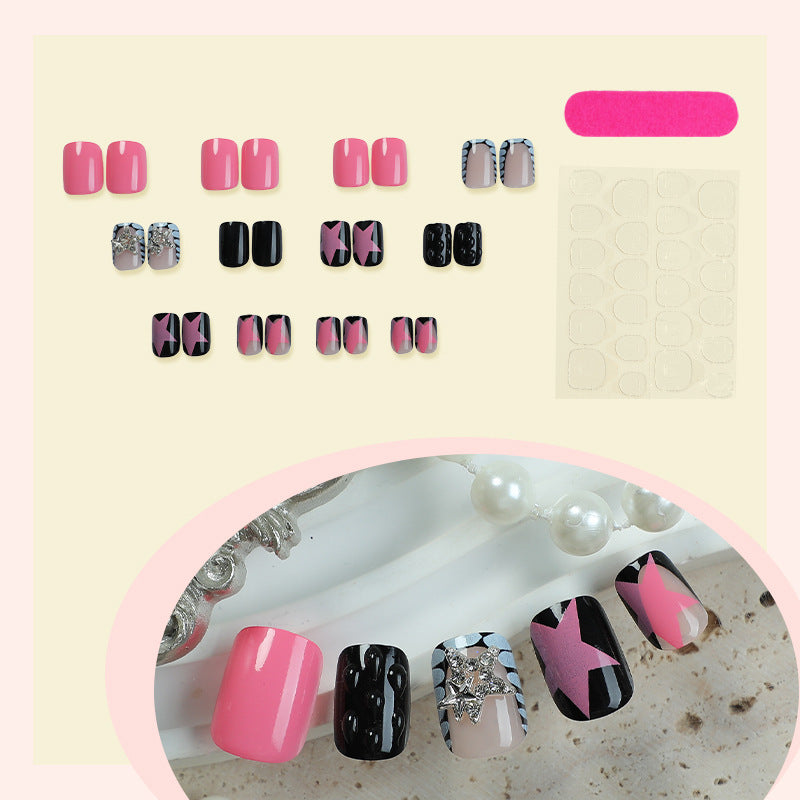 Artificial nail set with colorful design and creative details Stornfield
