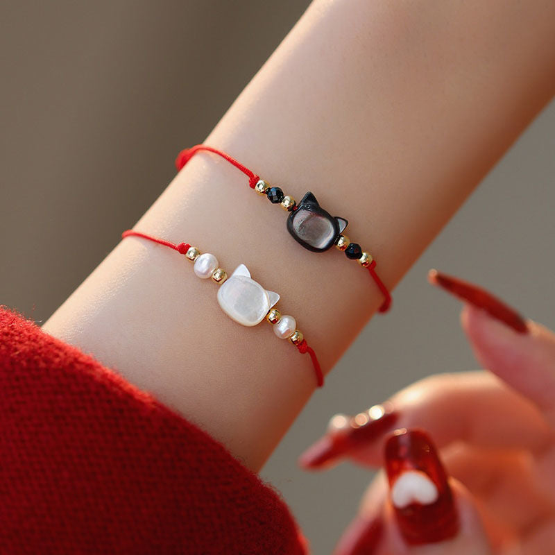 Adjustable Cat-Themed Charm Bracelet Stornfield