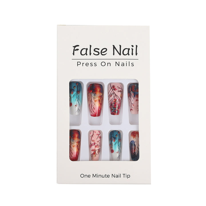 Creative artificial nails with floral and artistic patterns Stornfield