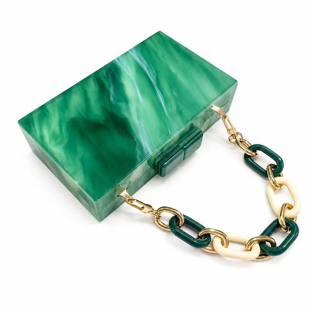 Marbled Acrylic Clutch