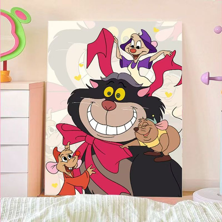 Playful Cartoon Cat Wall Art Stornfield