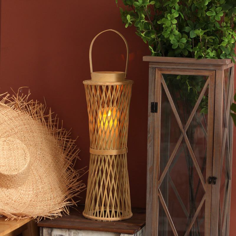 Elegant lamp stand made of woven material Stornfield