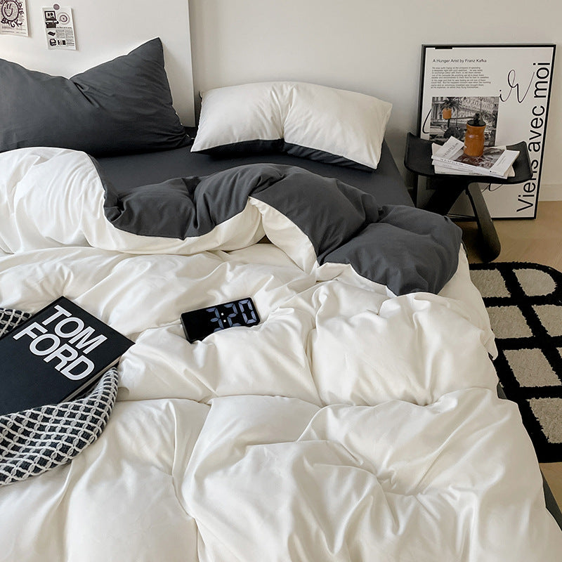 Checked Pattern Duvet Cover Set