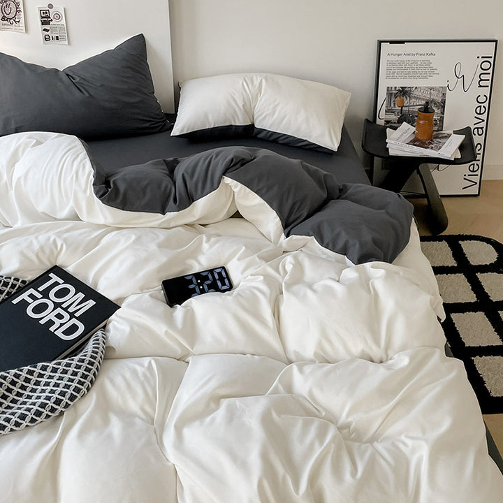 Checked Pattern Duvet Cover Set