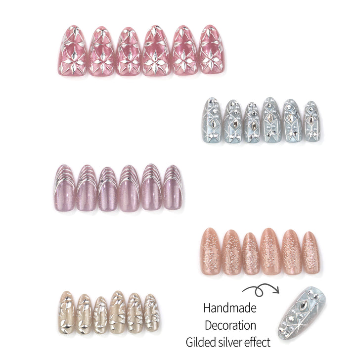 Artistic Embellished Press-On Nail Set