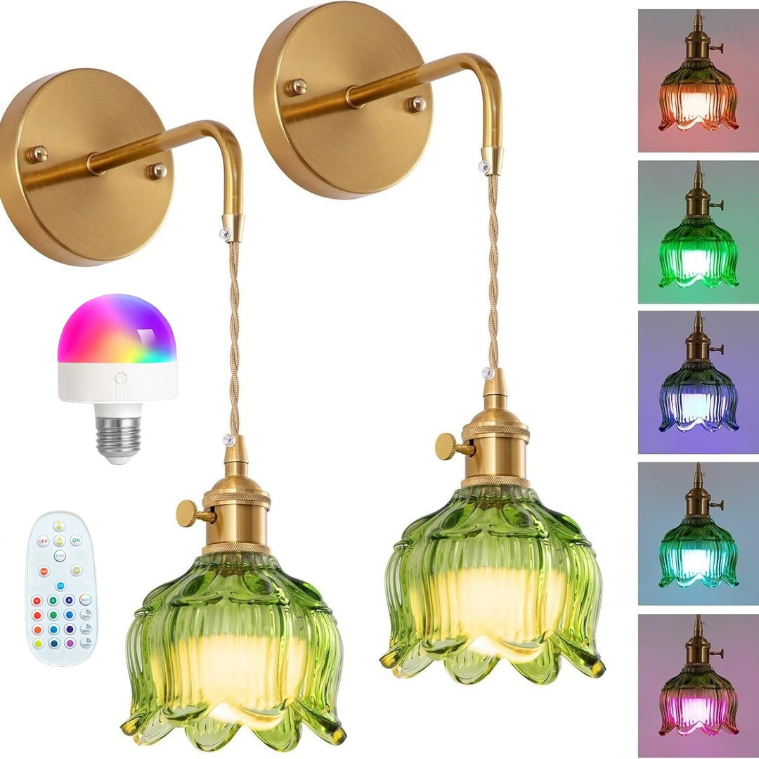 Vintage Glass Pendant Light