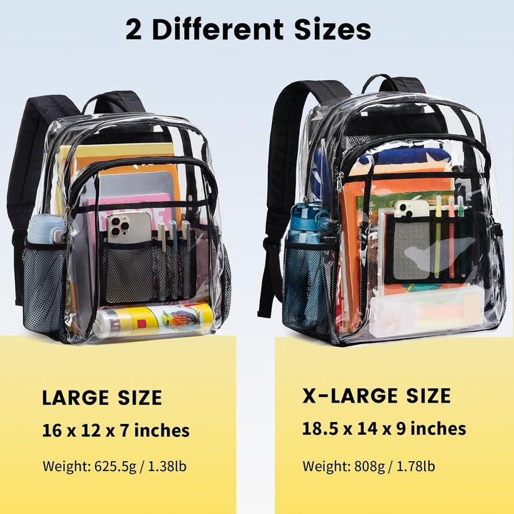 Transparent school bag with breathable mesh pockets Stornfield