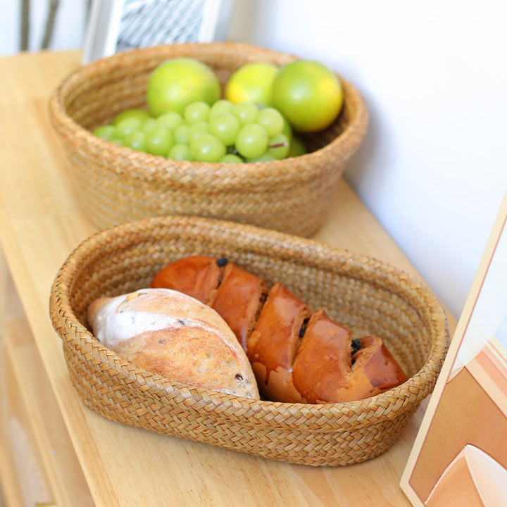 Unisex Oval Storage Basket made of Woven Natural Material Stornfield