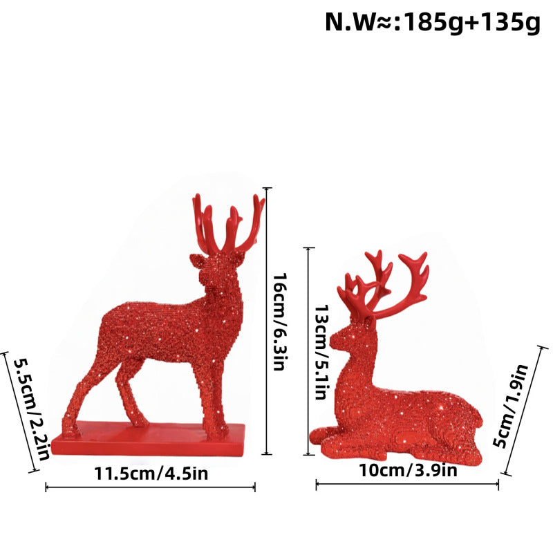 Glittering Reindeer Decorative Figure Stornfield