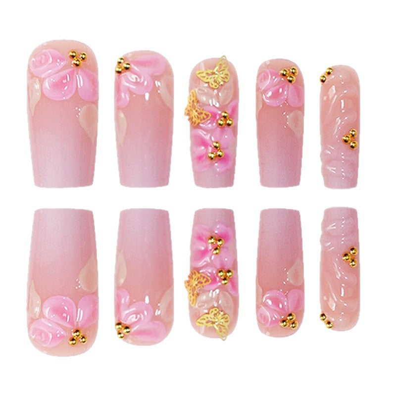 Floral Art Acrylic Press-On Nails Set Stornfield