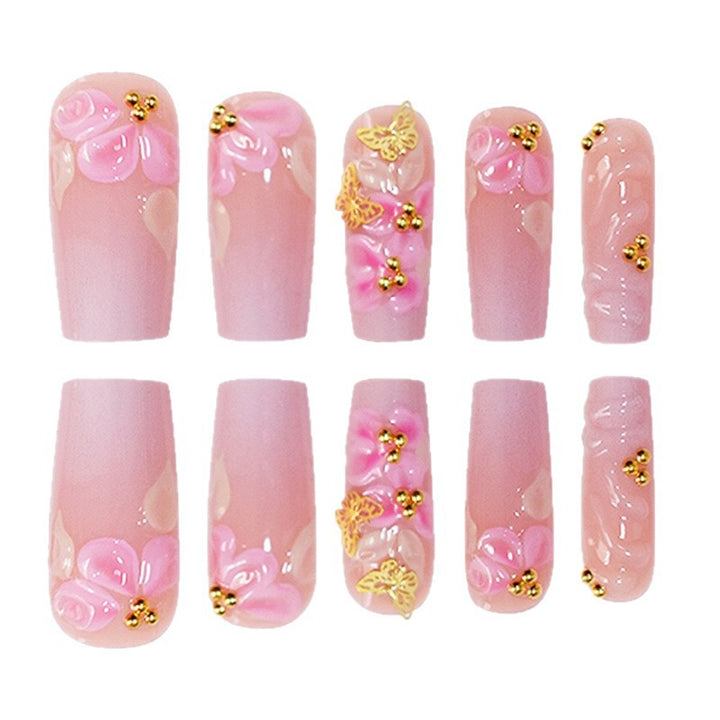 Floral Art Acrylic Press-On Nails Set Stornfield