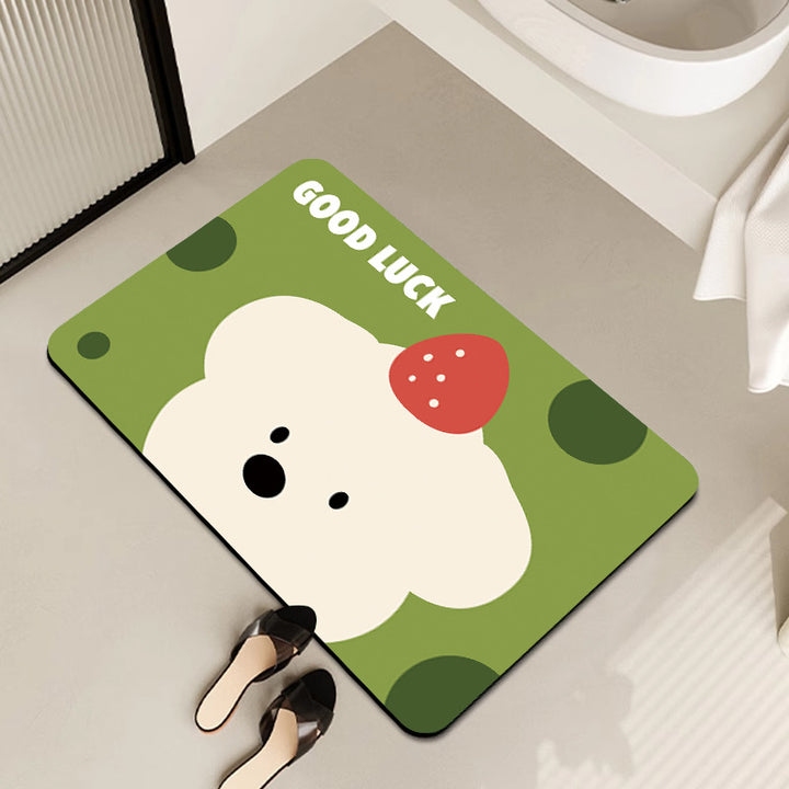 Cute Cartoon Bear-Themed Bath Mat Stornfield