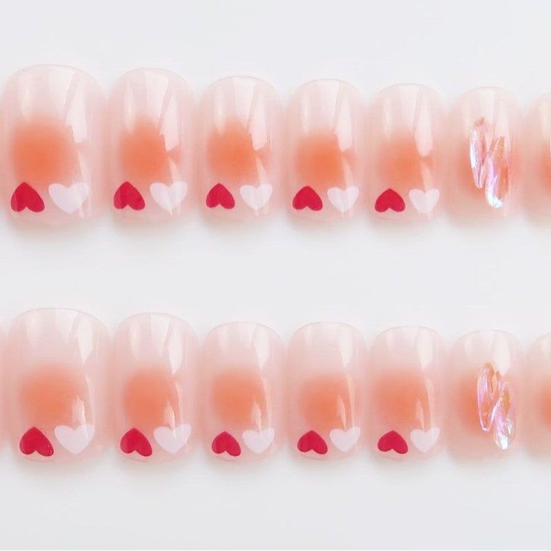 Heart-Themed Press-On Nail Set Stornfield