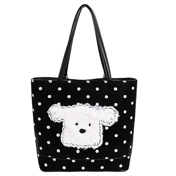 Plush shoulder bag with playful dog motif Stornfield