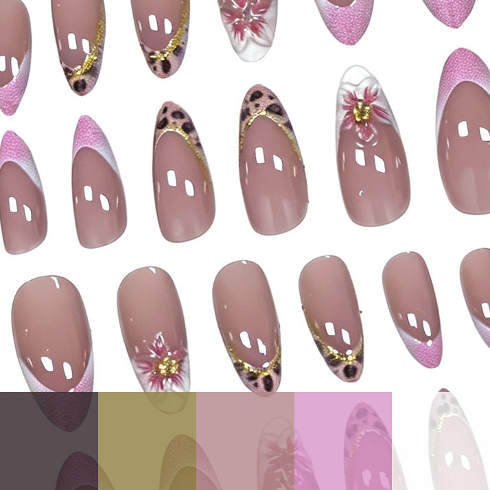 Artistic Floral Acrylic Nail Extensions Stornfield
