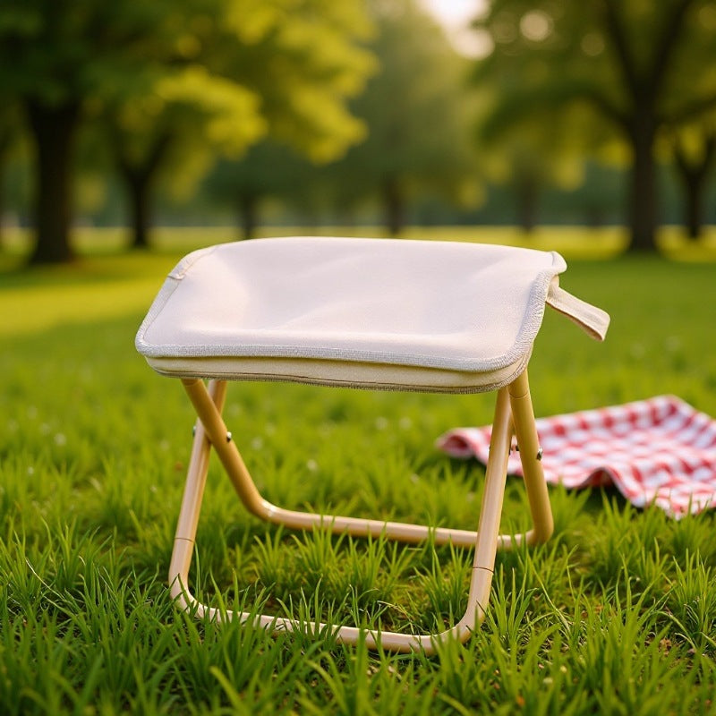 Foldable Stool With Padded Seat Stornfield