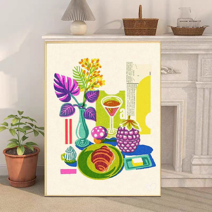 Retro-Inspired Still Life Canvas Art Print Stornfield