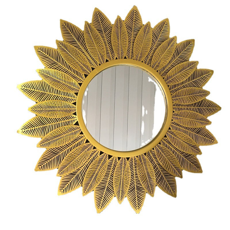 Decorative Round Floral Wall Mirror Stornfield