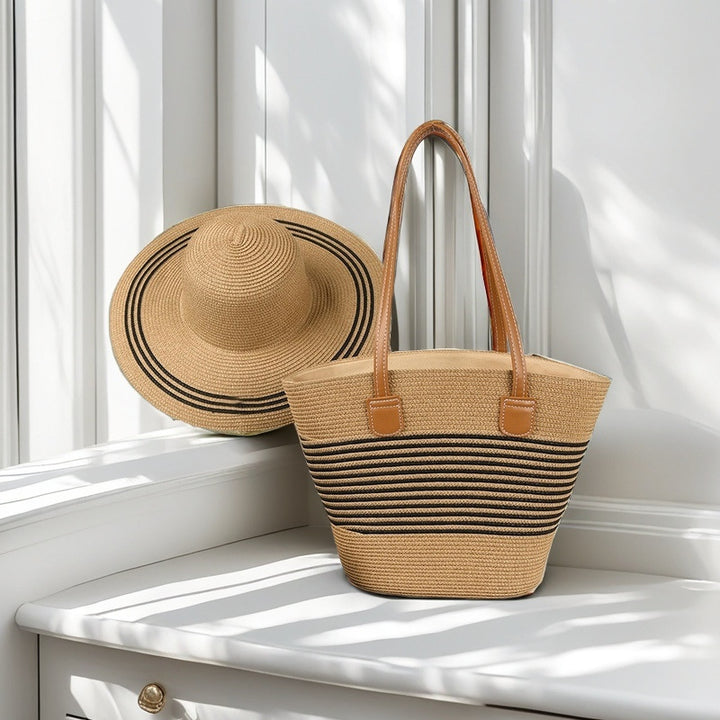 Beach bag with colorful stripes Stornfield