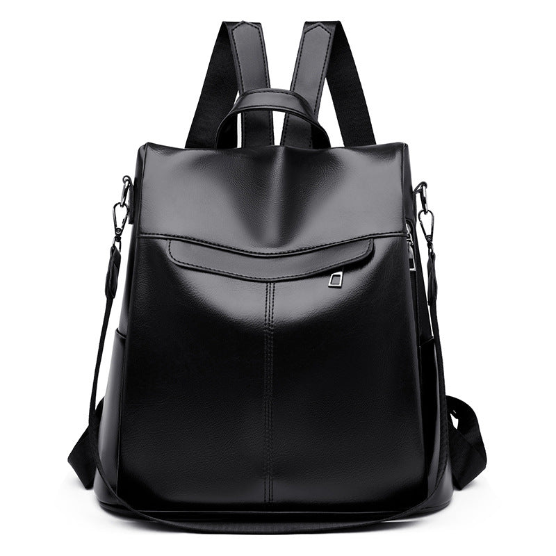 Versatile Structured Leather Backpack Stornfield