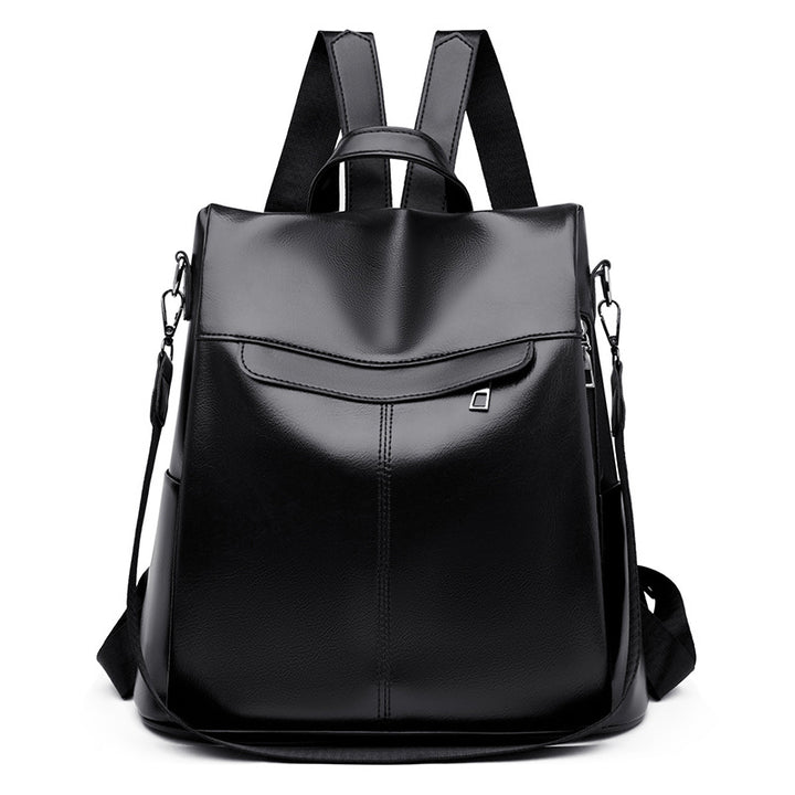 Versatile Structured Leather Backpack Stornfield