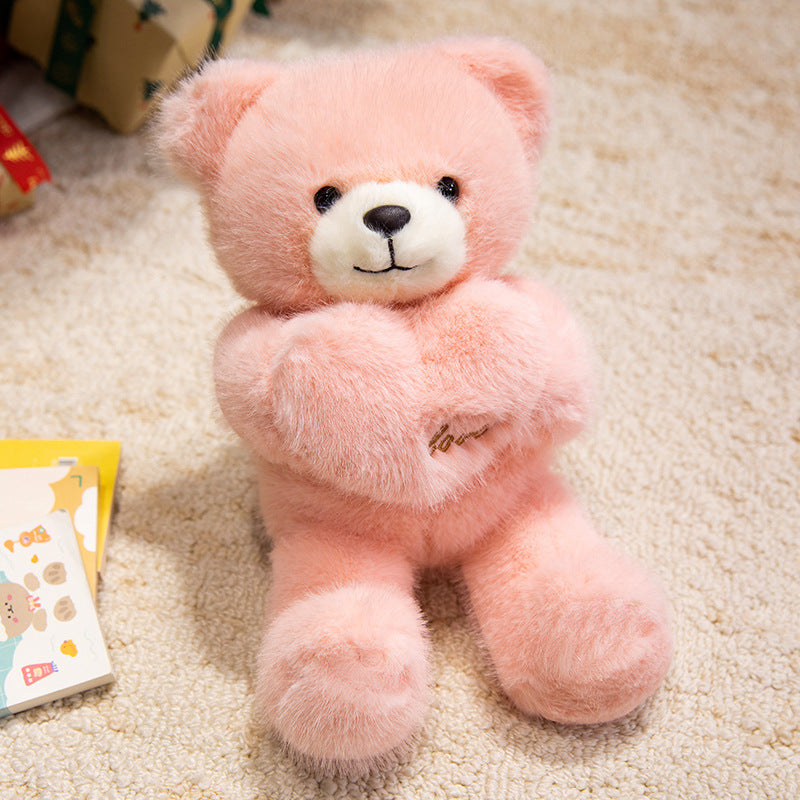 Plush Sitting Collectible Bear with Embroidered Smile, Crystal-Accent Ribbon Bow & Ultra-Soft Faux-Fur Plush Stornfield