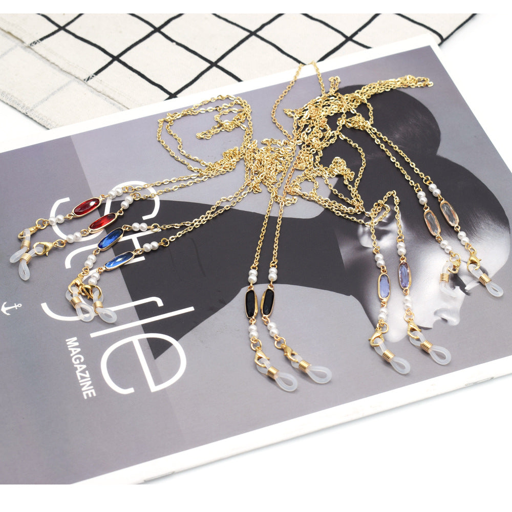 Elegant Eyewear Chain with Decorative Accents Stornfield