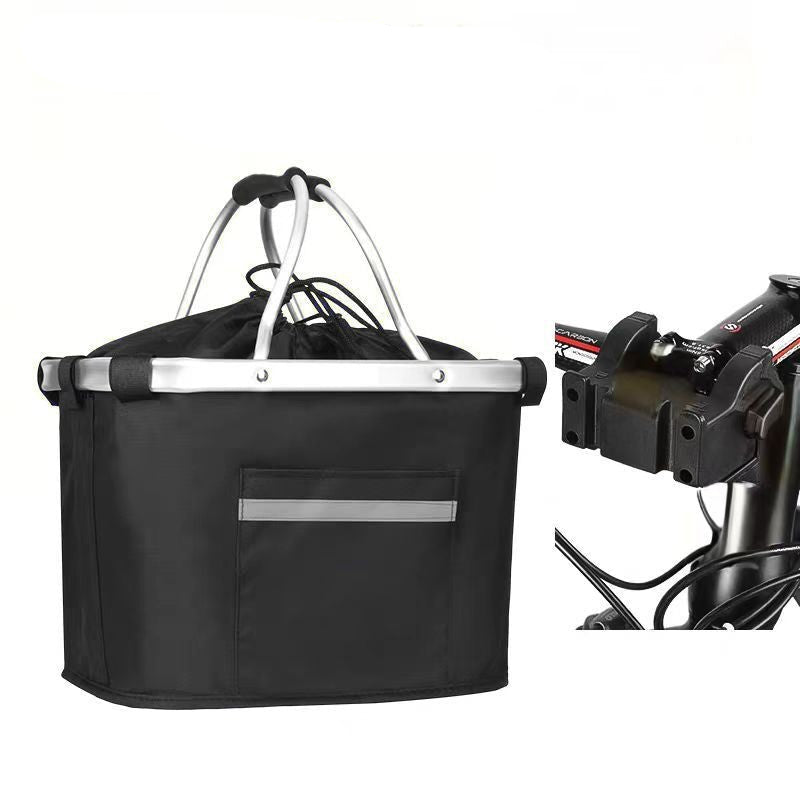 collapsible insulated front bike basket with quick-release mounting and waterproof liner Stornfield