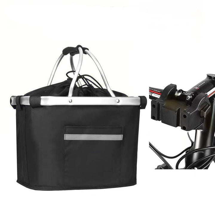 collapsible insulated front bike basket with quick-release mounting and waterproof liner Stornfield