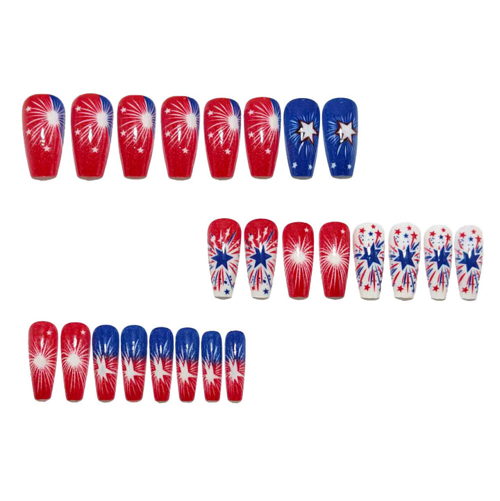 Artificial Nails in Festive Fireworks Design Stornfield