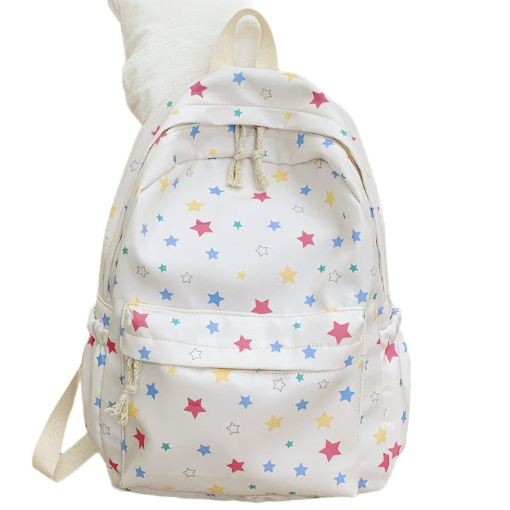 Backpack with Colorful Star Pattern and Practical Organization Compartments Stornfield